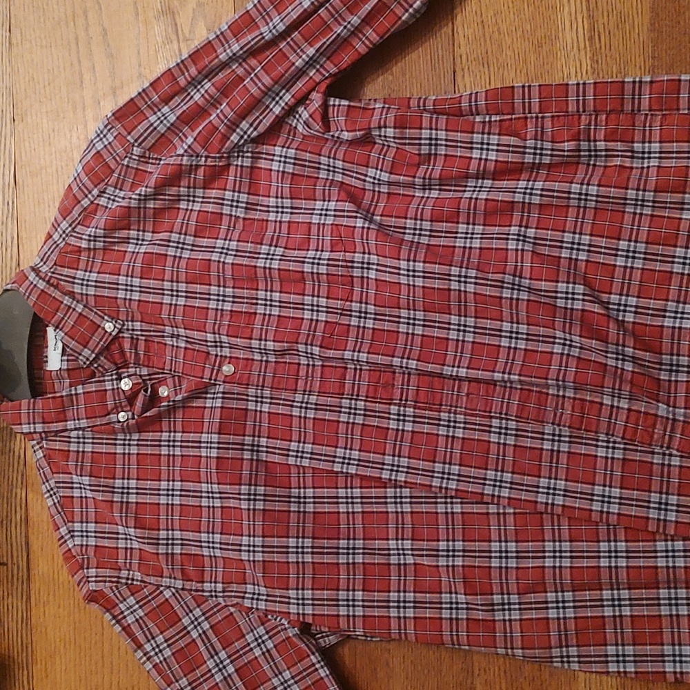3/$15 | Sonoma Men's Dress Shirt Red Plaid Size XL
